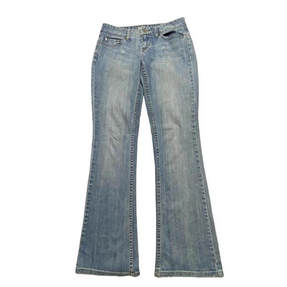 Refuge Relaxed fit Bootcut leg women's size 7 L Blue denim Jeans - Picture 1 of 5